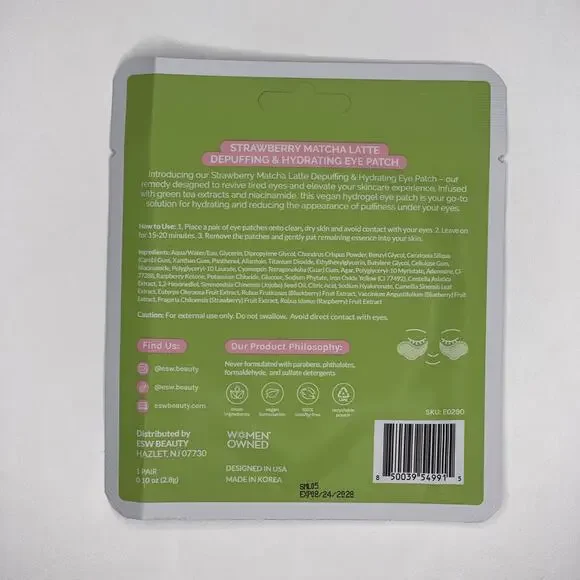 ESW Beauty — Set of 10 Eye Masks + Hair Clips K-Beauty Korean Vegan Skincare NEW - Picture 6 of 10